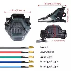 호환  야마하 MT03 MT25 2014-2020 R3 R25 2013-2020 MT07 2013-2017 LED 테일라이트 모토 후방 브레이크
