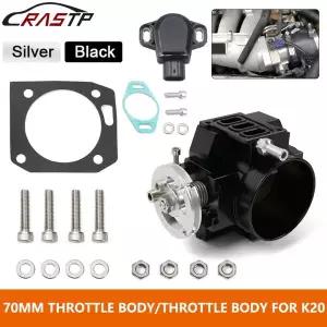 LED전구 RSX DC5 CIVIC SI EP3 K20 K20A 용 실버 블랙 TPS 스로틀 바디 위치 센서 70MM CNC 흡입 스로틀 바