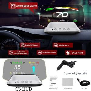 헤드업디스플레이 HUD HD C3 플러스 컴퓨터 OBD2 디스플레이 디지털 헤드업 GPS 속도계 차량용 네비게이션