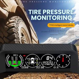 헤드업디스플레이 HUD X91 3IN1 GPS TPMS 모니터 타이어 나침반 디스플레이 경사계 게이지 차량용 속도