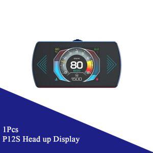 헤드업디스플레이 HUD P12 차량용 OBD2 미터 운전 듀얼 디스플레이 속도 컴퓨터 오류 계기판 OBD 디지털 헤드업 스마트