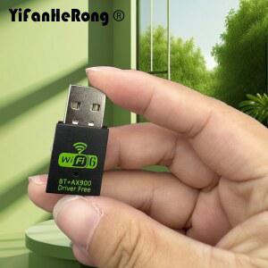 블랙박스동글이 미니 USB WIFI 네트워크 카드 프리 리시버 BT5 PC 노트북 4GHZ5GHZ 동글 드라이버 어댑터 와이파이 600M AX900