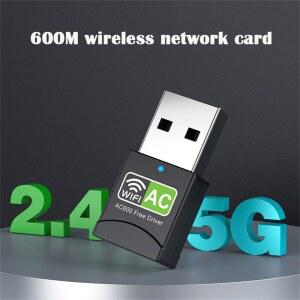 블랙박스동글이 듀얼 밴드 USB 802 네트워크 미니 4GHZ 수신기 카드 PC 600MBPS 어댑터 AC600 컴퓨터 WIFI 5GHZ 11BNGAC
