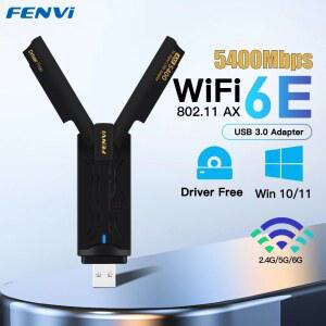블랙박스동글이 FENVI 와이파이 6E 5G 프리 4G 6GHZ USB 어댑터 카드 USB3 WIN10 동글 노트북 드라이버 밴드 안테나 트라이 AX5400 네트워크 11
