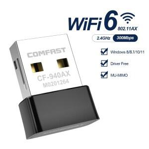블랙박스동글이 COMFAST 미니 USB 71011 WIFI LAN 4GHZ 수신기 동글 네트워크 PC 드라이버 어댑터 카드 300M 150M WIFI6 윈도우 노트북