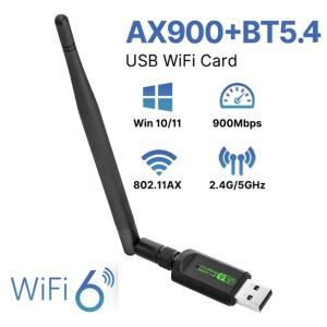 블랙박스동글이 900MBPS WIFI AX900 네트워크 수신기 어댑터 5DBI 카드 동글 드라이버 블루투스 4G 5GHZ IN PC용 USB 안테나
