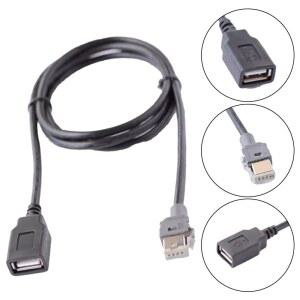 후방카메라배선 100CM 4핀 차량용 와이어 케이블 미디어 호스트 USB CD 데이터 기아 어댑터 커넥터 현대 오디오 AUX