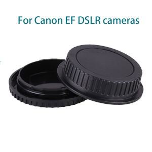 후면 렌즈 바디 캡 카메라 커버 세트 canon호환 EOS EF 5DII 6D 용 먼지 나사 마운트 보호 플라스틱 검정색