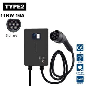 가정용전기차충전기 지구 3상 타입2 충전기 16A 차량용 전기차 충전소 WIFI 블루투스 월박스 11KW