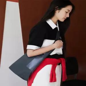 빈폴 액세서리 Less Bag 2 미디엄 나일론 크로스백 그레이 BE62D2M853
