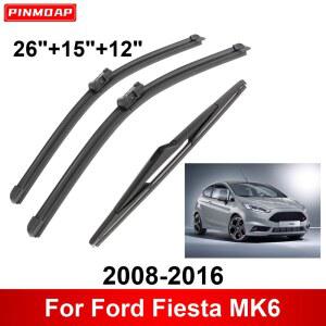 와이퍼 12346PCS FORD FIESTA 2013 MK6 후면 전면 20082016 브러쉬 2014 2012 2015 2011 차량용