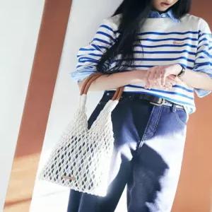 빈폴 액세서리 썸머 네트백 아이보리 BE64D3M040