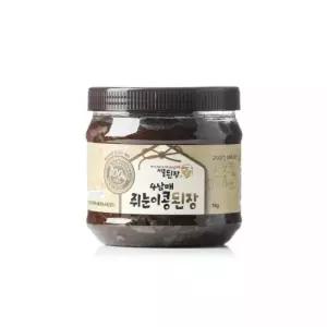 4남매 쥐눈이콩된장1kg 쥐눈이콩 100% 첨가물없이 항아리에서 5년이상 숙성
