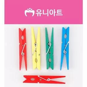 [하프클럽/]유니아트 특대 나무집게(색상혼합)(특대)