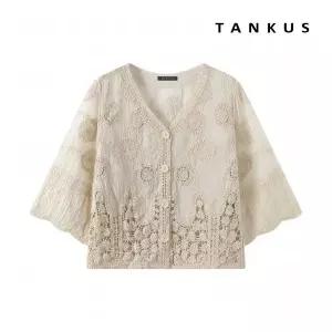 탱커스 정상가 59000원 | 플라워 레이스 펀칭 썸머 가디건 TY2CD016L0 1280138