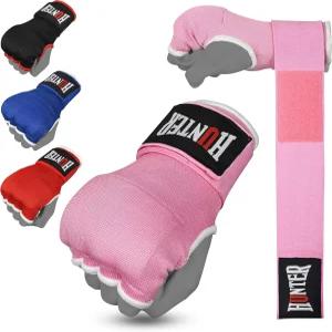 복싱용 핸드 랩이 있는 헌터 젤 패딩 이너 글러브 남녀용 빠른 탄력 트레이닝 무에 MMA 킥복싱 무술 너클