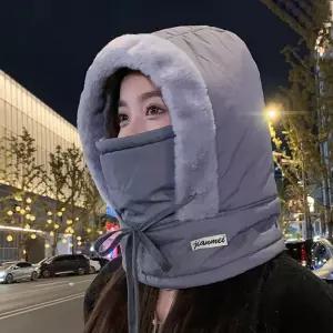 여성 패딩모자 경량 겨울 바라클라바 후드 넥워머