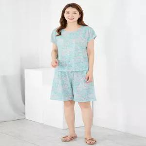 [모슬린]엄마옷 홈웨어 인견 반팔티 반바지 세트 604FGH223 마담중년여성빅사이즈50대60대