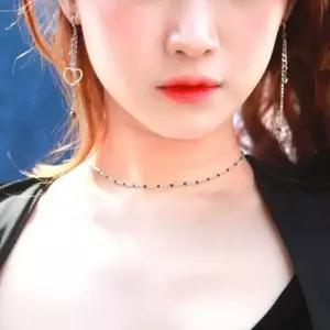 변색안되는 써지컬스틸 블랙도트체인 초커.목걸이 (7020920A)