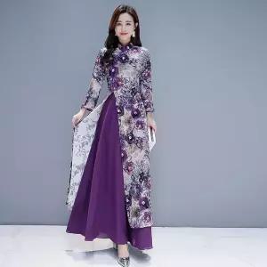 베트남 동양 빅사이즈 파티복 아오자이 전통의상 코스튬