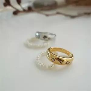 [이쁜] R1334 LOVE 담수진주 반지 세트 (9468748A)