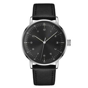 Boyarca 빈티지 기계식 시계 돔형 유리 시계 거울과 40mm 케이스 캐주얼 미니멀리스트 수동 와인딩 손목 남성 여성용 실버 블랙 레트로