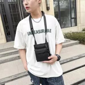[룽스_62]크로스 숄더백 여권 가방 파우치 미니포켓백 블랙