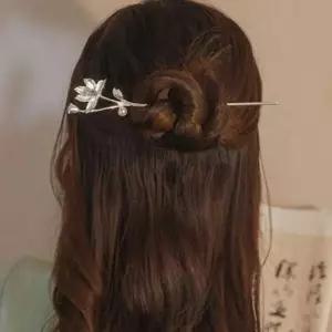 [룽스_62]연꽃 메탈 진주 올림머리 올림머리핀 비녀