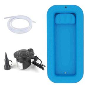 하오클라우드 풍선 침대 옆 샤워 욕조 키트, 에어 펌프가 장착된 휴대용 PVC 싱크대 욕조, 장애인, 노인, 병상에 누워 있는 환자를 위한 목욕 보조 도구