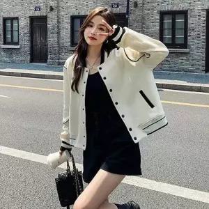 배색 자수 여자 여성 야구점퍼 숏자켓 바시티 3329022