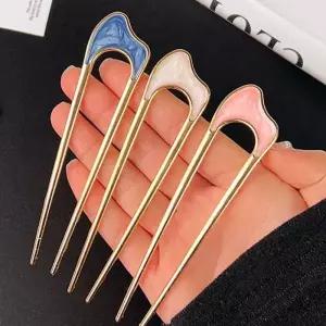 [룽스_62]머리 장신 뒤꽂이 한복뒤꽂이 메탈 비녀 헤어핀