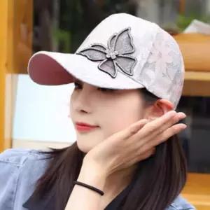 [룽스_62]여름 데일리 벙거지 레이스 나비 볼캡 큐빅 모자