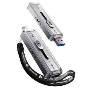 이동 속도 512GB 외장 SSD, 2100MB /s TLC 신뢰할 수 있는 전송 휴대용 USB 3.2 Gen2x2 + Type C, 휴대폰 / Windows Mac용 쿨 드라이브