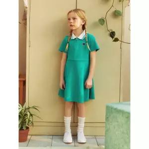 BENETTON KIDS 집업 피케 원피스_QAOP18531GN 1001041
