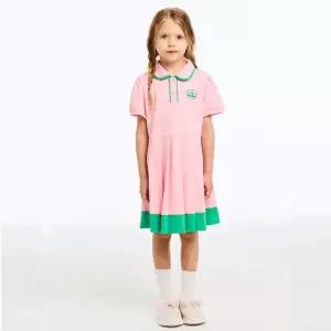 BENETTON KIDS [Online Exclusive] 컬러팝 피케 플리츠 원피스_QAOP18631PK 1000952