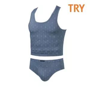 TRY 남성 실켓가공 맥시 퍼블릭 삼각런닝팬티 세트G51 (14146102A)