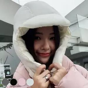 따뜻한 패딩 패딩넥워머 페이크 후드 패딩넥워머 가을패딩