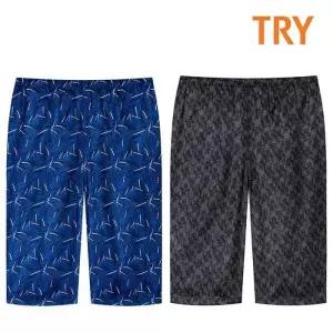 TRY 남성 패턴 인견 7부파자마 잠옷 반바지 남자 하의 (16224877A)
