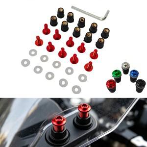 맥세이프한 설치를 위한 고무 웰 너트가 있는 10개 M5x16 CNC 알루미늄 합금 바이크 오토바이 윈드스크린