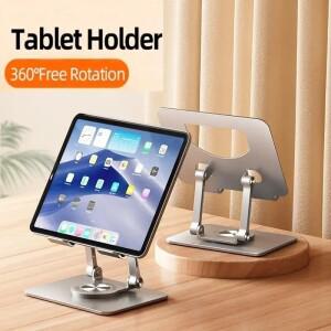 360 ° 회전식 태블릿 스탠드 조정 가능 접이식 데스크탑 홀더 4.7-12 인치 ipad 호환 Pro/Air/Min 노트북