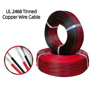 2468 2 핀 전선 주석 도금 구리 절연 PVC 연장 LED 스트립 케이블 30/28/26/24/22/20/18/16 게이지 AWG 5m/