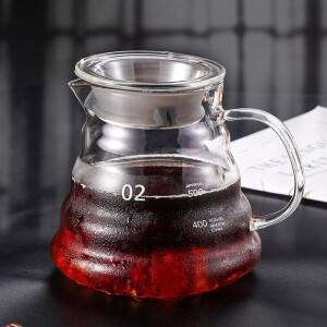 600ml 유리 커피병  커피 메이커 위에 부어주는 포트 투명 표준 서버