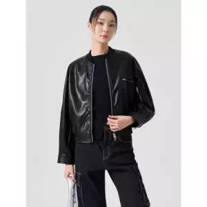 에잇세컨즈 페이크레더 보머 재킷 블랙 (11423ZAY15) 레더재킷 15 3875523
