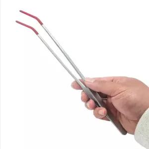 파충류 곤충용품 도마뱀 먹이 핀셋 밀웜 피딩용 곡선 집게 27cm