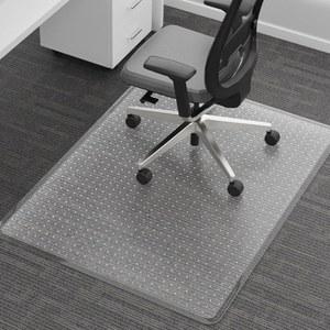 카펫용 FUNMAT 의자 매트, 카펫 바닥용 36인치 x 48인치 이지 글라이드 데스크 그립이 있는 베벨드 엣지 비닐 홈 오피스용 헤비 듀티 보호기, 클리어