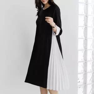 [데드라](100size)[THE BLACK] 뮤짓플리츠원피스 OPC5006