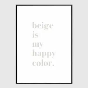 거실그림액자 Beige is my happy color A3사이즈 거실액자 깔끔한액자 공간그림