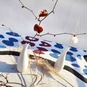 심플 화이트 미니도자기 화병 인테리어 장식 소품 세라믹 꽂 탁상용 홈 데코레이션