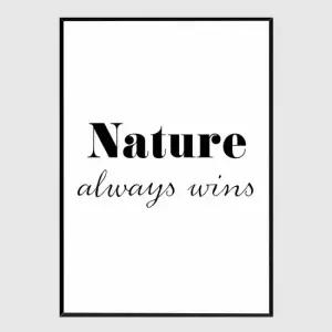 깔금한액자 Nature always wins A3사이즈 거실액자 깔끔한액자 공간그림