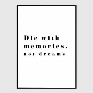 슬림액자 Die with memories A3사이즈 거실액자 깔끔한액자 공간그림